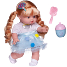 Пупс-кукла Junfa Baby Ardana в платье с бледно-голубой, воздушной юбкой с аксессуарами 32см