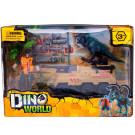 Игровой набор Junfa "Мир динозавров" (динозавр, боевая машина, фигурка человека, аксессуары)