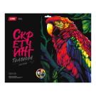 Набор для творчества LORI Скретчинг Неоновые животные Попугай 30*40см