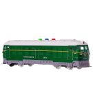 Поезд-локомотив Junfa зеленый пластмасовый фрикционный свет звук