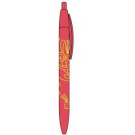 Ручка шариковая CENTRUM автоматическая прорезиненная розовая 0.7мм цвет чернил синий