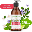SYNERGETIC Натуральное мыло жидкое для рук и тела Пачули и ароматный бергамот биоразлагаемое 380мл