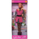 Кукла Defa Lucy "Блестящая коллекция" в серебристом платье и розовом кардигане без рукавов, 29 см