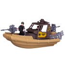 Игровой набор Abtoys Боевая сила Военная техника: патрульный катер, вертолет, мотоцикл, 3 фигурки солдат