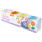 Тесто для лепки BabyDough 4 цвета (белый, оранжевый, нежно-желтый, нежно-голубой) №4