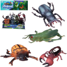 Игровой набор Junfa "Гигантские насекомые" (кузнечик, скорпион, жук-олень, колорадский жук)
