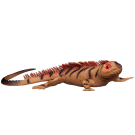 Фигурка игровая Junfa Ящерица светло-коричневая с шипами вдоль спины и черными полосами, на блистере