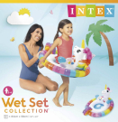 Круг надувной INTEX для малышей с трусами See-Me Sit Pool RidersЗверята-обнимашки Единорог, 77х58см