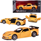 Машина металлическая RMZ City серия 1:32 Chevrolet Corvette C6-R, желтый цвет, двери открываются