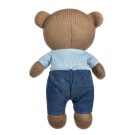 Мягкая игрушка Abtoys Knitted. Мишка мальчик вязаный, 25см в джинсах и свитере