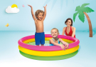 Бассейн надувной детский INTEX "Sunset Glow Pool" 147х33 см. (от 2-х лет) с надувным дном