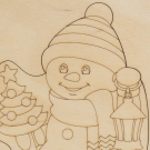 Набор для творчества LORI Роспись по дереву Новогодний сувенир Снеговик с фонариком