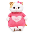 Мягкая игрушка BUDI BASA Кошка Ли-Ли в вязаном платье с сердцем
