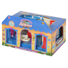 Игровой набор Abtoys Счастливые друзья Модульная комната Гостинная с мебелью и фигурками животных, 12 предметов, в коробке