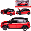 Машина металлическая 1:24 MINI Cooper S Countryman(R60) , цвет красный, двери и капот открываются