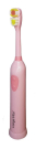 Электрическая зубная щетка Longa Vita для взрослых, ротационная + сменная насадка в комплекте, розовая
