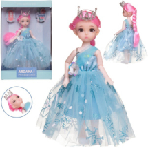Кукла Junfa Ardana Princess 30 см с короной в роскошном голубом платье в подарочной коробке