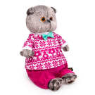 Мягкая игрушка BUDI BASA Кот Басик в зимней пижаме 19 см