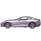 Машина р/у 1:14 Ferrari F12, со световыми эффектами, 2,4G, цвет серябристый, 32.4*16.5*9