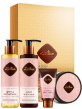 ZEITUN Набор SPA-ритуал нежности: масло для душа, молочко, крем для тела, крем для рук