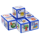 Набор кубиков из выдувной пластмассы Алфавит (9 больших кубиков)