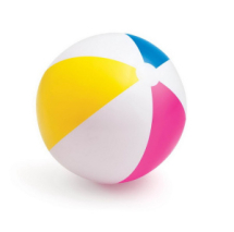Мяч надувной INTEX 61см "Glossy Panel Ball" (Полосатый мячик) , от 3-х лет