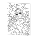 Раскраска Десятое королевство в стиле ANIME Девочка с зайкой (формат А3)