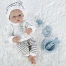 Пупс JUNFA Pure Baby 35см в кофточке, штанишках и шапочке, в коробке