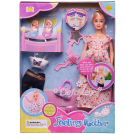 Игровой набор Кукла Defa Lucy Мама (платье в цветочек) с 2 малышами и игровыми предметами, 29 см