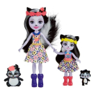Игровой набор Mattel Enchantimals Сейдж Скунси с сестричкой и питомцами