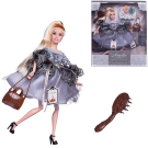Кукла ABtoys "Роскошь серебра" в платье с ажурными рукавами с двухслойной юбкой, светлые волосы 30см