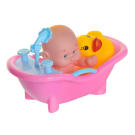 Набор для ванной Abtoys Мой малыш Пупс, ванночка с краном, уточка