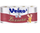 Туалетная бумага VEIRO Luxoria 3-х слойная белая, 8 шт