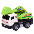 Машинка инерционная Abtoys Cпецтехника Экскаватор-грузовик мини