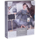 Кукла ABtoys "Роскошь серебра" в платье с двухслойной юбкой, серебристая сумка, темные волосы 30см
