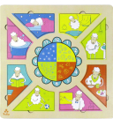 Развивающая игрушка Мастер Игрушек Рамка-вкладка Распорядок дня, деревянная, 29х29 см