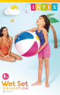 Мяч надувной INTEX 61см "Glossy Panel Ball" (Полосатый мячик) , от 3-х лет