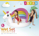 Бассейн INTEX надувной детский с навесом Unicorn Baby Pool (Единорог), 1-3 года, 127смx102смx69см