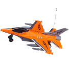 Самолет Junfa Истребитель с двух канальным пультом управления, оранжевый, 24х17,5х9см на батарейках