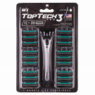 TopTech PRO 3 Мужская бритва 1 станок + 25 сменных кассет