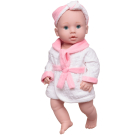 Игровой набор Junfa Пупс-кукла 40 см в банном халатике и игровые предметы