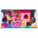 Игровой набор Abtoys Моя лошадка. Карета с розовой лошадкой и куколкой
