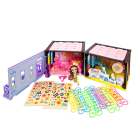 Игровой набор Abtoys В гостях у куклы "Модный дом" 2 в 1, в наборе с куклой и мебелью, 70 деталей