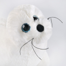 Мягкая игрушка Abtoys Морские обитатели Тюлень белый гренландский, 30см