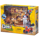 Игровой набор Junfa "Мир динозавров" (динозавр, фигурка человека, аксессуары)