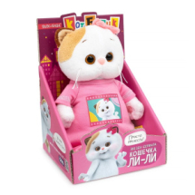 Кошка Ли-Ли в комбинезоне с принтом "Мультсериал" 18 см