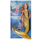 Кукла Defa Lucy Принцесса-русалочка с волшебной прядью волос (золотой костюм), 29 см