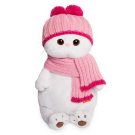 Мягкая игрушка BUDI BASA Кошка Ли-Ли в розовой шапке с шарфом