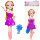 Кукла ABtoys Brilliance Fair 18 см в ярко-сиреневом платье, в сапожках, с расческой