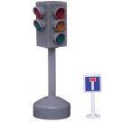 Светофор и дорожный знак, световые и звуковые эффекты, в коробке, 7х5х15 см.